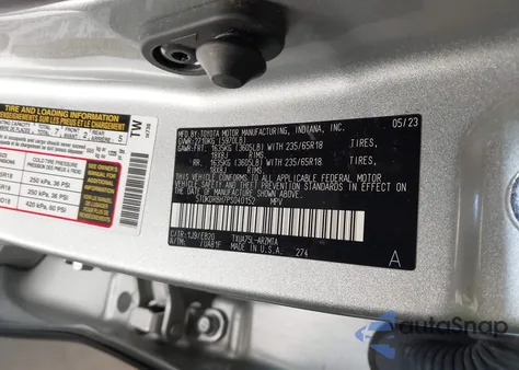 2023 Toyota Highlander Xle из США, поврежденный, VIN 5TDKDRBH7PS040152